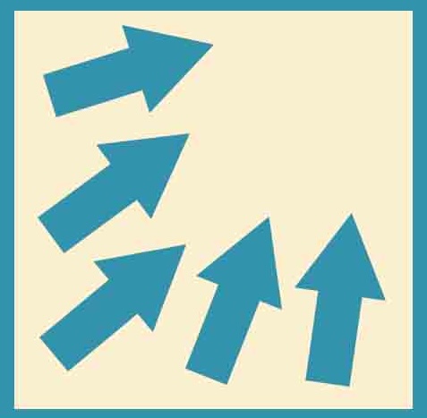 Norming: The arrows all point to the same spot in a corner of the image.