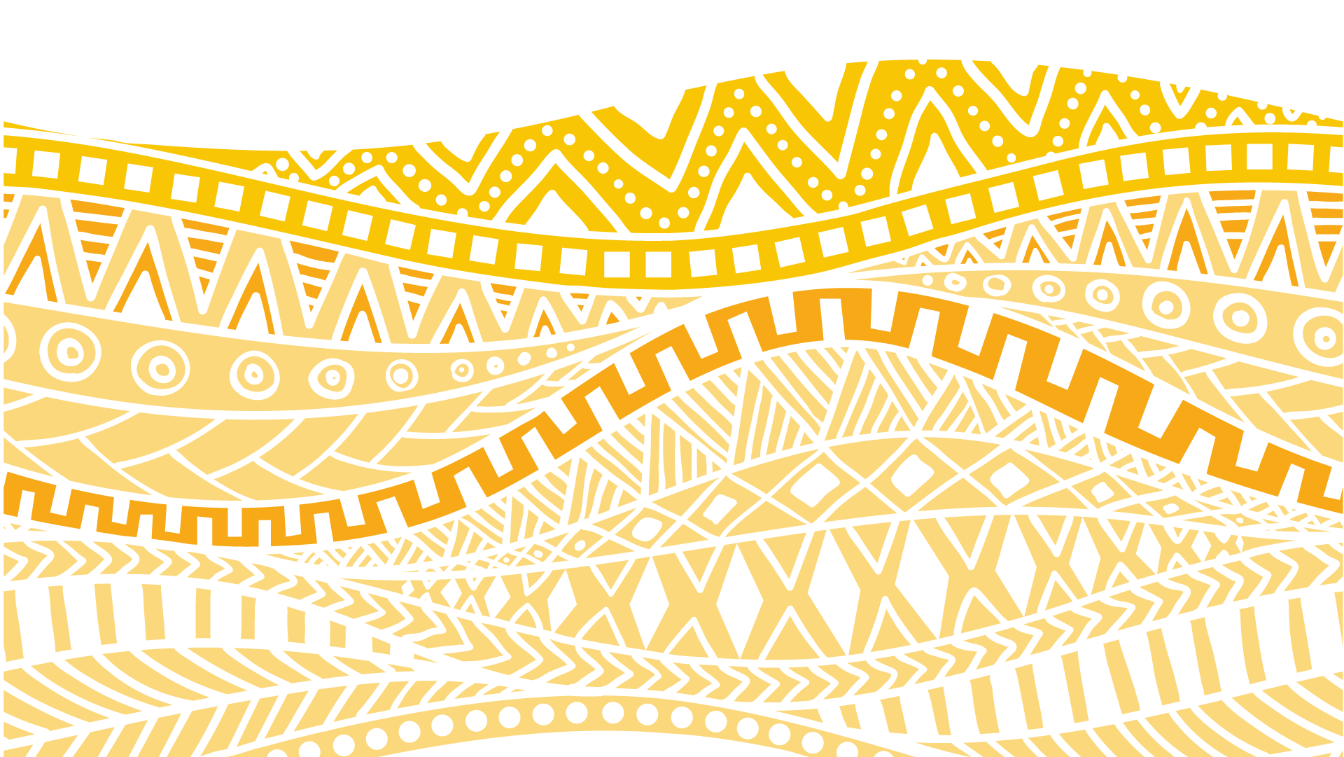 Decorative yellow wave pattern with gold