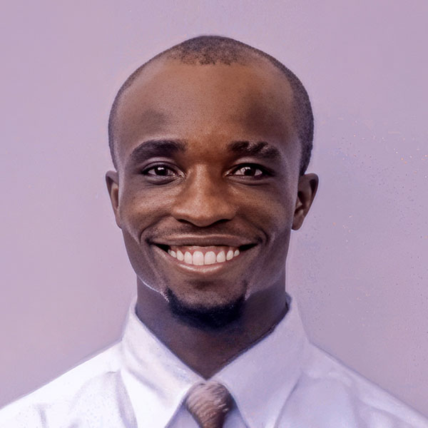 Portrait of Udo Valentine, a BYU-Pathway student from Western Cape, South Africa