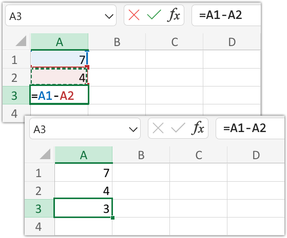 Illustration of the steps in Example 2