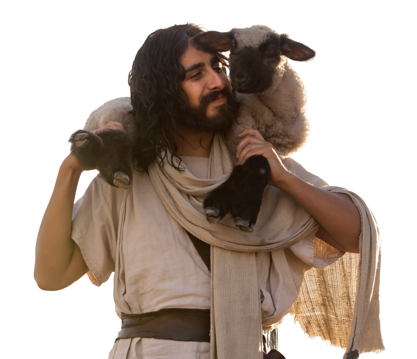 The Good Shepherd carrying a lamb
