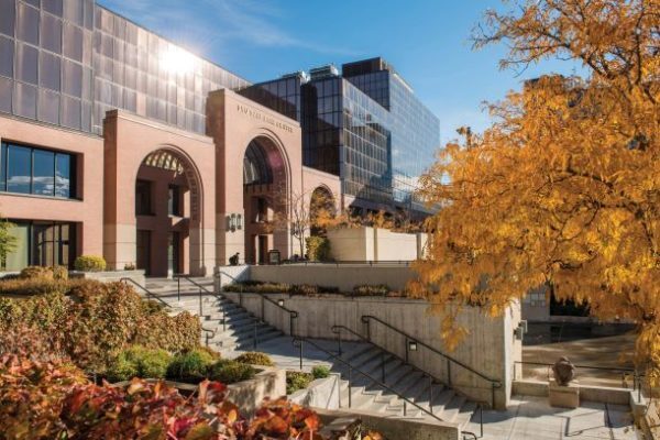 Outside view of BYU-Pathway Worldwide headquarters in Salt Lake City