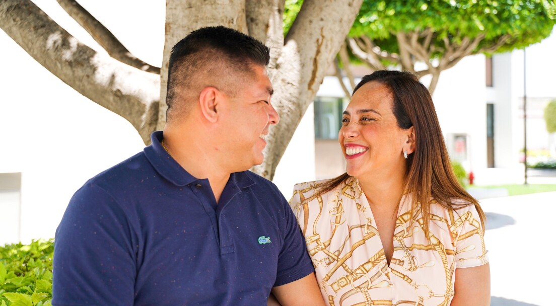 Couple smiling mexico