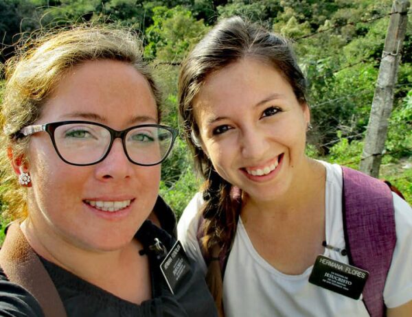 Hermana Flores with her companion 

