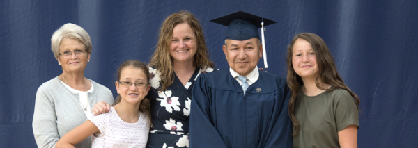 family at graduation