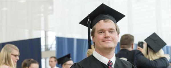 man at graduation