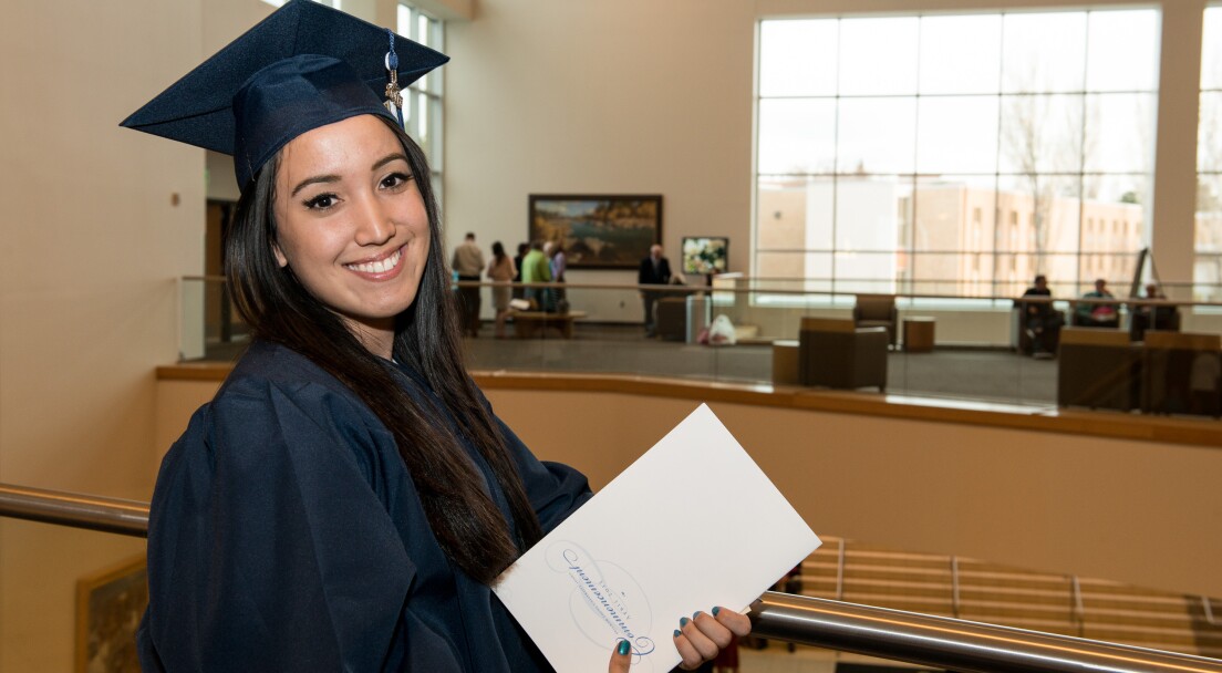 Woman at BYU-Idaho Graduation