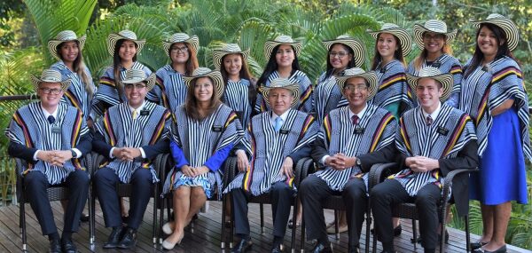 Hermana Flores with missionaries in her area
