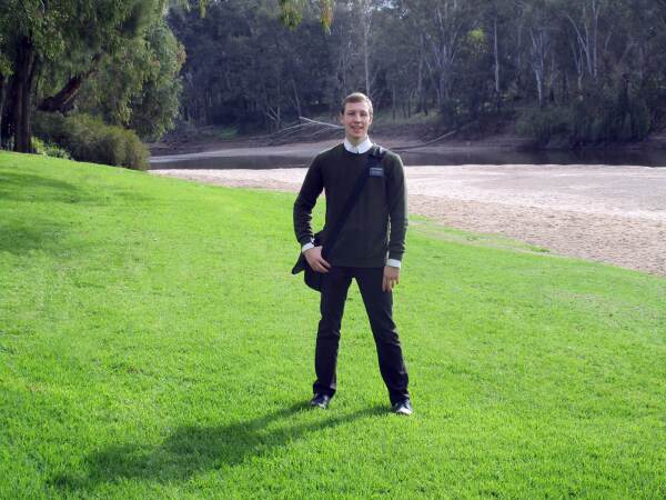 Hyrum DeGering on his Melbourne, Australia mission