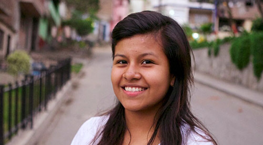 woman smiling at camera