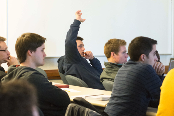 raising hand in class