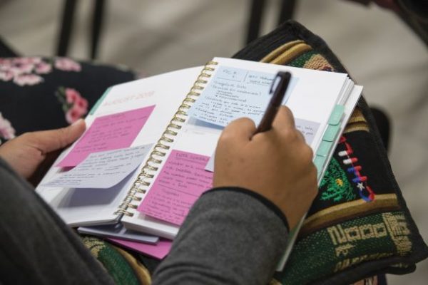 person taking notes