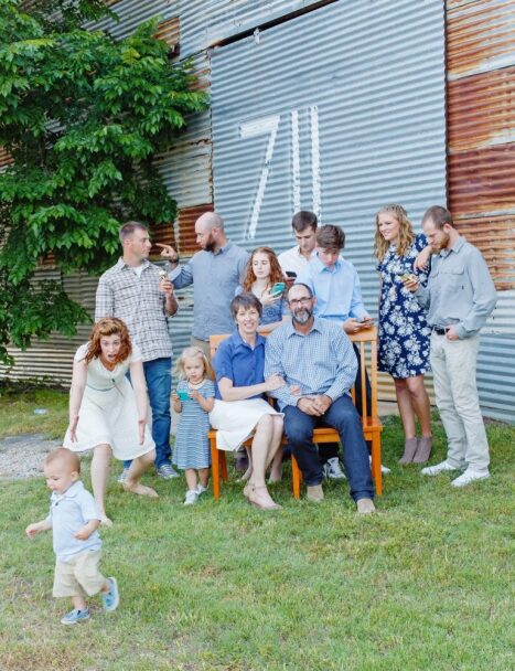 Twyla with her eight kids and two grandchildren