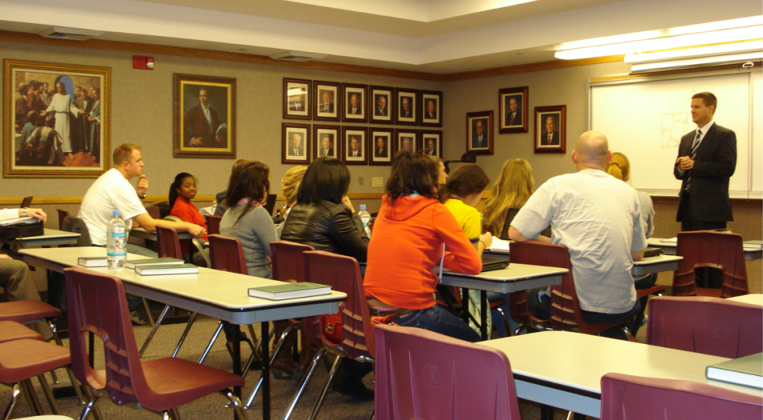 Students in a religion class