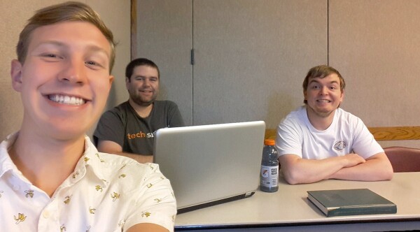Hyrum DeGering with a few of his fellow classmates at a PathwayConnect gathering