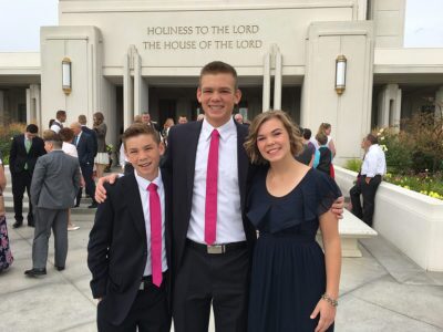 kids at the temple